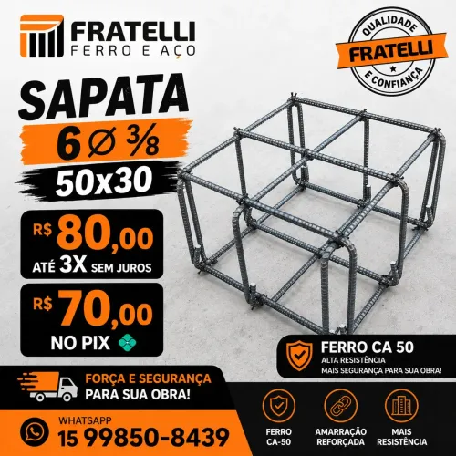 Sapata ? 50x30 3x sem juros