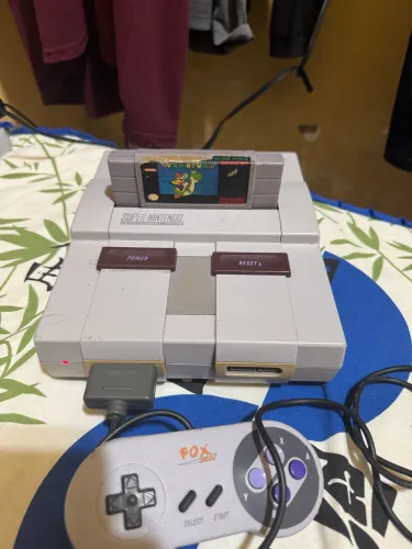 Super Nintendo com Mario world original 