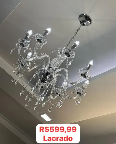 LUSTRE DE CRISTAL TASCHIBRA GLAM CONHAQUE 8XE14