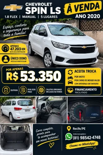 Chevrolet Spin LS 1.8 8V Econo.flex 5P Mec. 2020