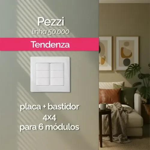 Kit com 20 unidades de Placa + Bastidor 4x4, linha Tendenza da marca Pezzi na c