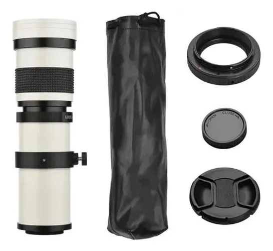 Andoer Lente Telefoto 420-800mm F8-16 T2 Nikon T2 Nikon Branco