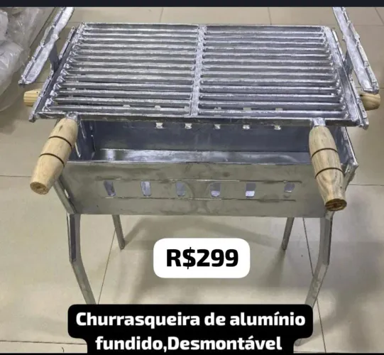 Churrasqueira desmontável de alumínio