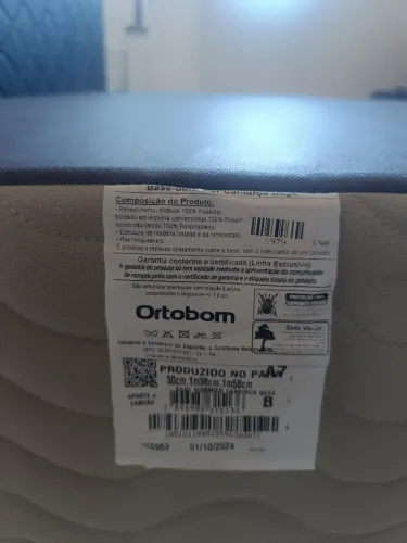 Base Sommier Camurça Bege ORTOBOM queen 30x1.98x1.58
