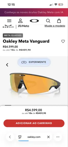 Óculos Oakley Meta Vamguard
