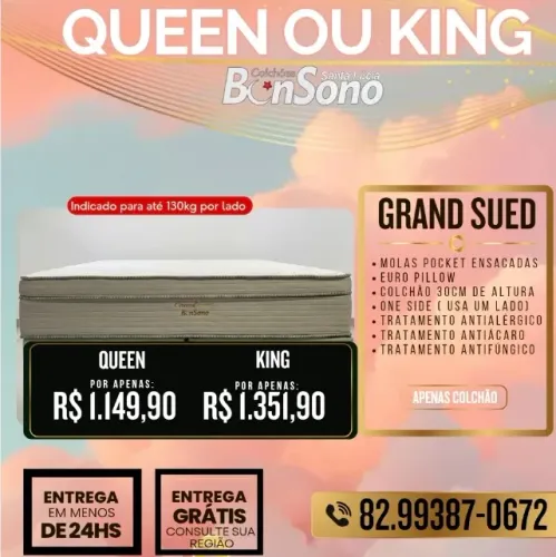 Colchao king size ou queen size Bonsono itens de fabrica