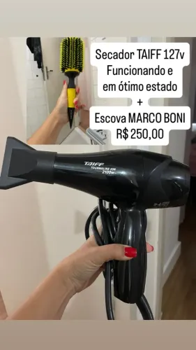 Secador TAIFF + escova MARCO BONI