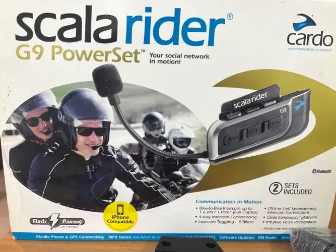 intercomunicador scala rider cardo g9 na caixa quase sem uso
