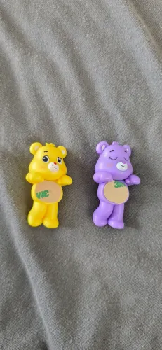 Ursinhos carinhosos amarelo e lilás cacau show