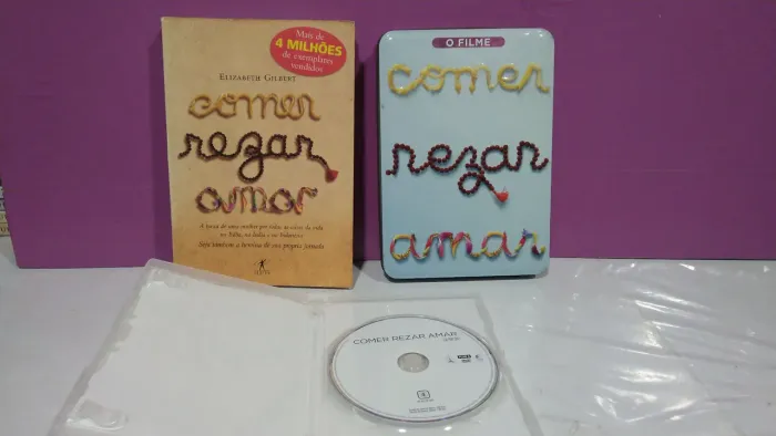 Dvd + Livro Comer rezar amar originais