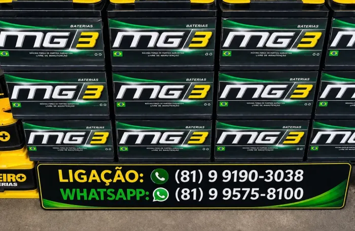 Bateria de carro 60Ah 1 ano de garantia