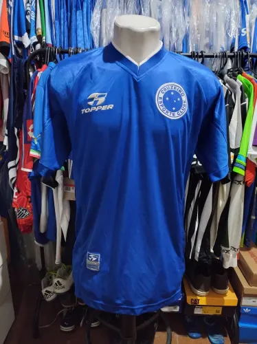 Camisa azul Cruzeiro Topper ano 2000