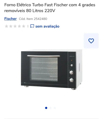 Forno elétrico Fischer turbo 80 litros semi novo