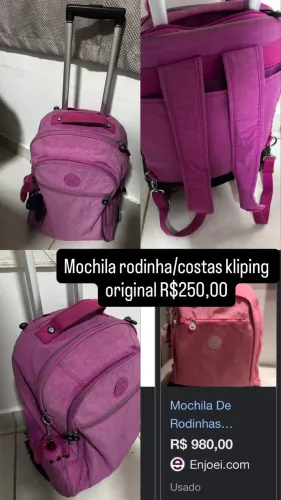 Mochila rodinha/costas Kipling