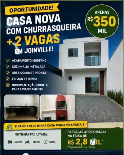Geminado 2 quartos - 70mts no Aventureiro