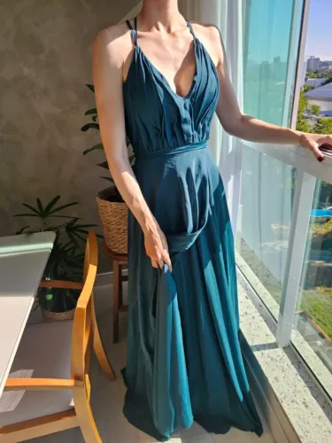 Vestido de festa verde