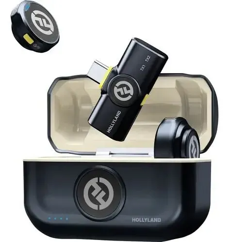 Hollyland Lark M2 Microfone S/ Fio P/ iPhone 15/16/17 E Android USB-C<br>