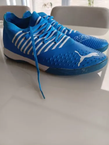 Chuteira Puma Future Z Society/Futsal Azul e Branca/RP
