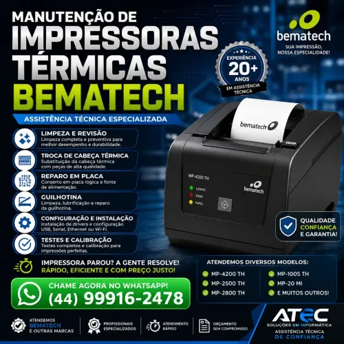 Manutenção impressoras térmica Bematech