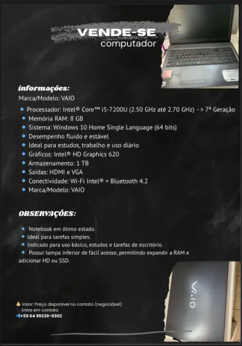 Notebook Vaio 