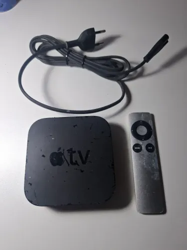 Apple TV 3.ª Geração Rev A (Modelo A1469) 1080p Full HD + Comando Original em Alumínio