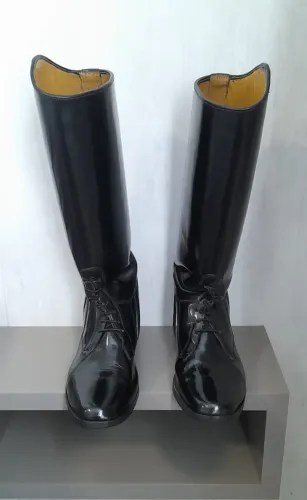Bota de equitação de couro