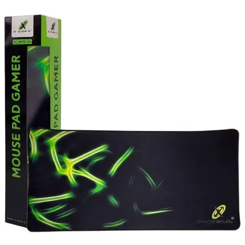Mouse Pad Mouse Pad Gamer X-cell, 700x350x3, Preto E Verde