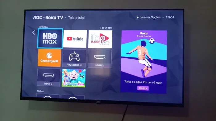 televisão Roku AOC smart