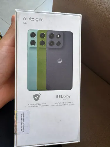 Moto g56 azul escuro lacrado, valor na nota 1.448,00 faço por 1.000