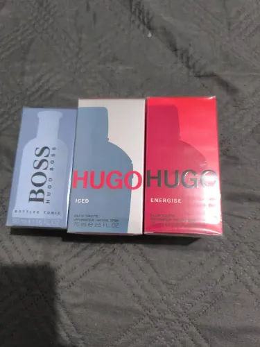 Vendo três perfumes Hugo Boss origina.l valor 800, dispenso curiosos 