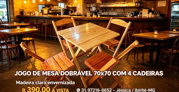 Jogo de mesa dobrável
