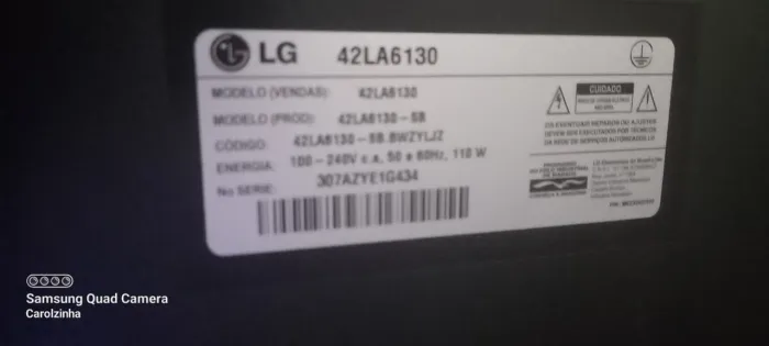 TV LG 42 polegadas não é smart