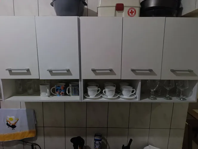 Armário de Cozinha e Balcão com fruteira