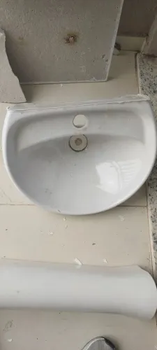 Kit Pia lavatorio com coluna para banheiro
