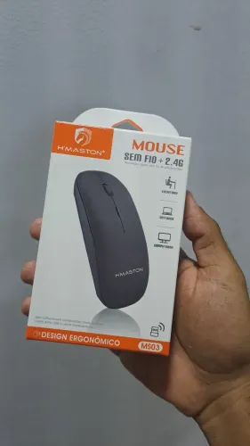 Mouse sem fio 2.4 design ergonômico a pilha