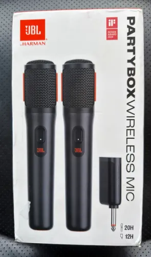 Microfone JBL Duplo Sem Fio Karaokê Party Novo e Lacrado