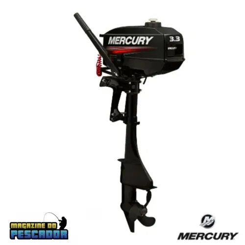Motor de Popa Mercury 3.3 HP 2 Tempos - Leve e Econômico (Rabeta 15)<br>