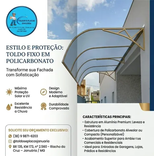Cobertura em policarbonato