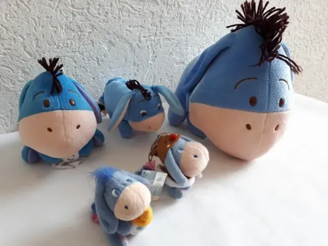 Kit 5 Bisonho Ió Pelúcia Disney Pooh Trouxe Do Japão Original