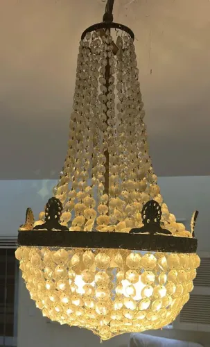 Conjunto lustre de Cristal