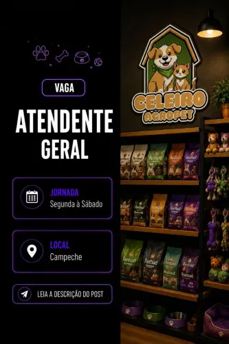 Vaga para atendente geral
