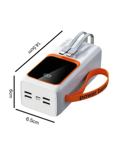 Carregador Portátil Power Bank 30000mah Usb Com Cabo Turbo