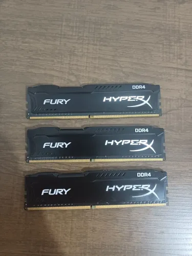 Memória Ram DDR4 12GB Hyperx Fury 2400 Mhz, 3 X 4GB