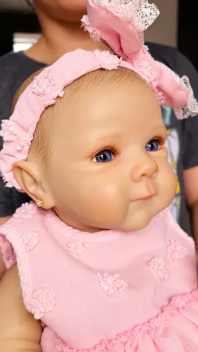 Boneca Bebê Reborn Menina 46cm Corpo Inteiro Vinil