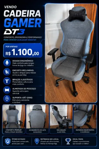 Cadeira Gamer Ergonômica DT3 Royce