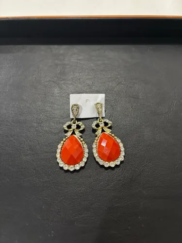 Brinco Princesa Coral - Bijuteria Fina