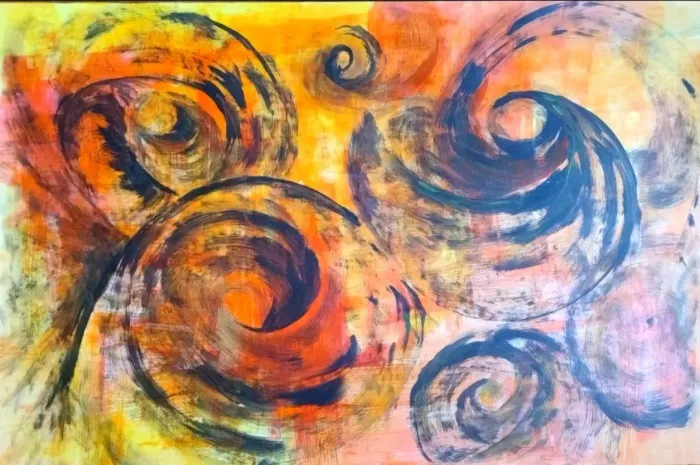 Quadro - Pintura acrílica sobre papel 350gr 96,5cmx 66,5cm