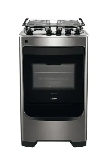 Fogão de Piso 4 Bocas Consul CFO4NARUNA Automático Inox Bivolt