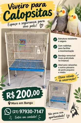 Vendo viveiro para calopsita