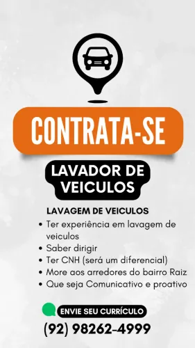 CONTRATO LAVADOR DE CARRO QUE DIRIJA